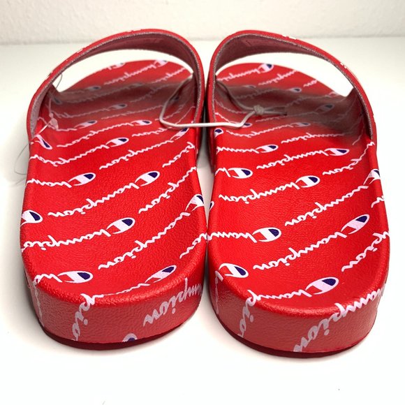 Champion Slides Red Sz 11 Men's w Logo - Picture 4 of 5